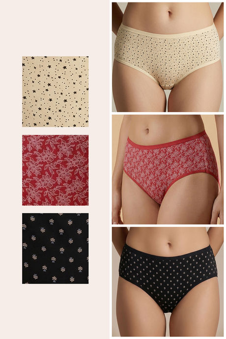 Zivame Medium Rise Full Coverage Hipster Panty (Pack of 3) - Multicolor — image 2